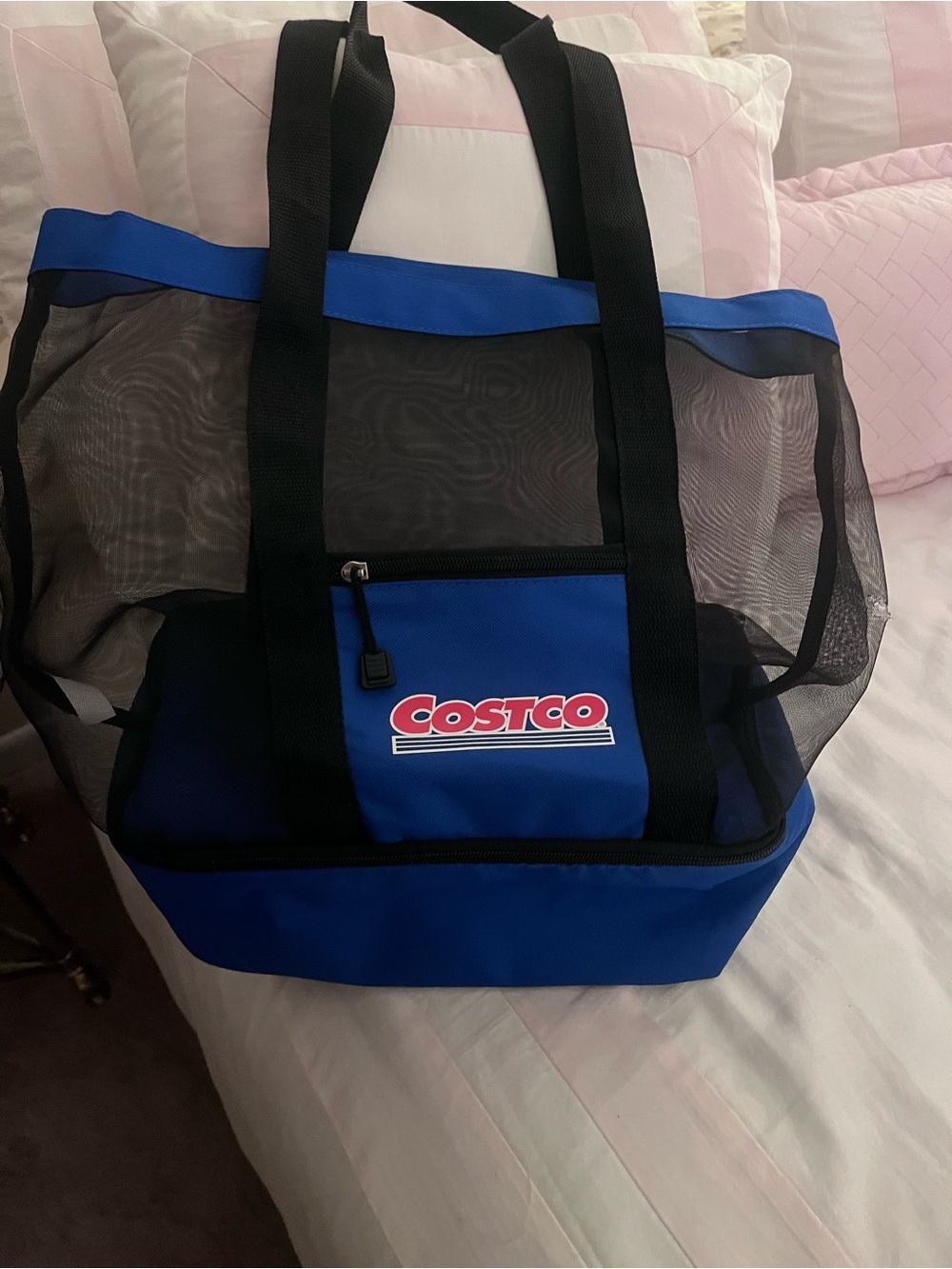 Costco Blue Mesh Cooler Tote